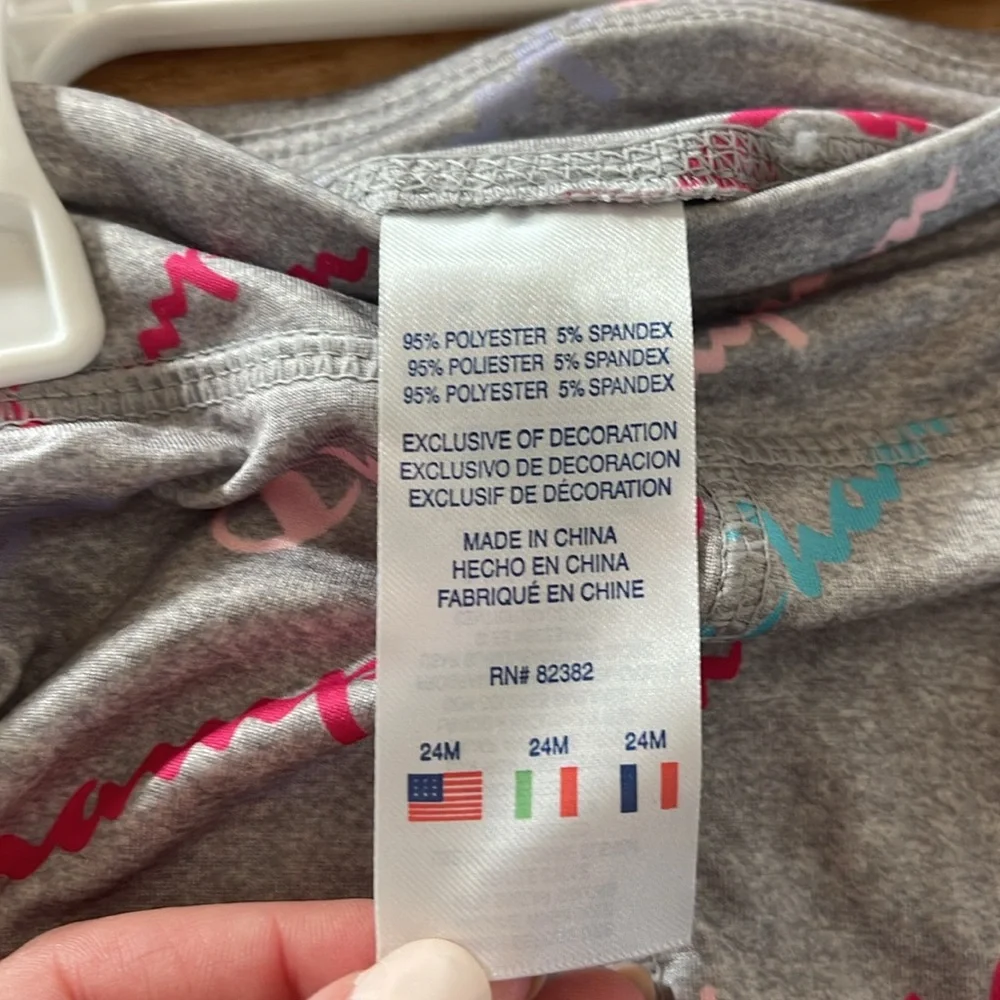 NWT Champion Girls Two Piece Set Fleece Crewneck Leggings Logo 24 months Fall - Picture 5 of 7